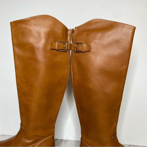 Franco Sarto Balin Chunky Sole Brown Leather Tall Boot 6M - Picture 9 of 16